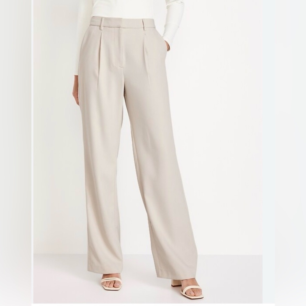 Old Navy Extra High-Waisted Taylor Wide-Leg Trouser Pants Size XL New